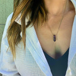 Load image into Gallery viewer, AMETHYST POINT GUARD NECKLACE - STONE COLD HAWK
