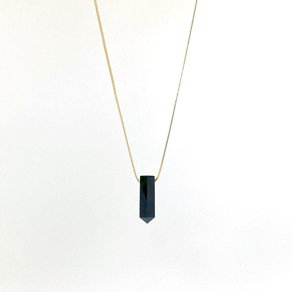 BLACK ONYX POINT GUARD NECKLACE - STONE COLD HAWK